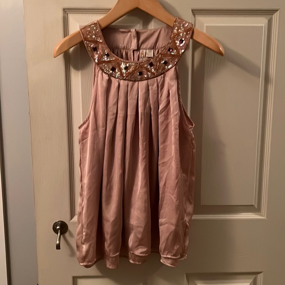 Pale Pink sequined top-XL
